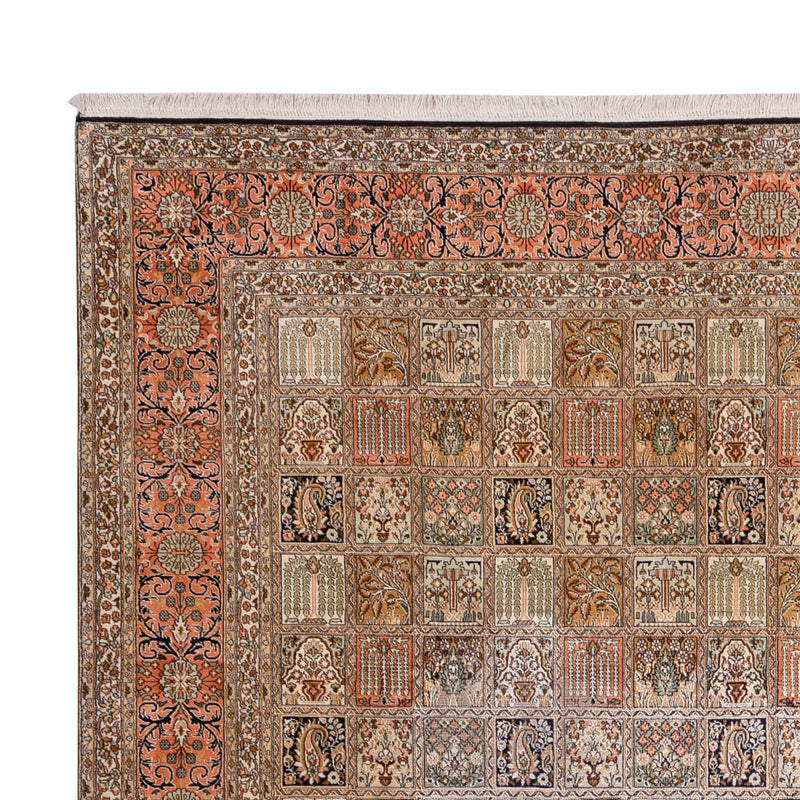Caxemira de seda Tapete 377x275cm - Tapete Oriental