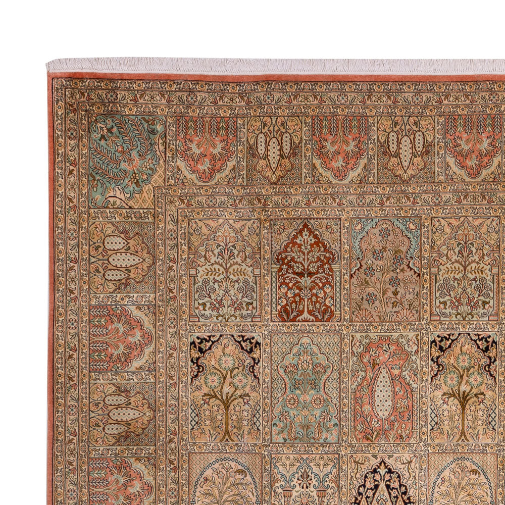 Seda da Caxemira Tapete 273x381cm - Tapete Oriental