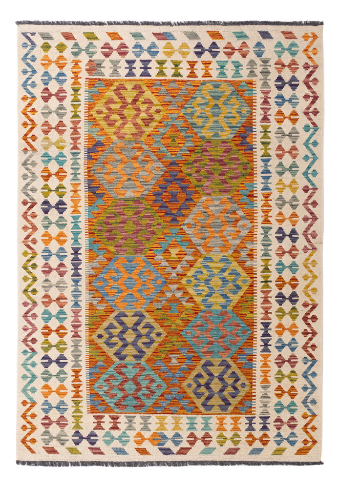 Kilim Maimana Tapete 200x144cm - Tapete de lã