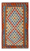 Kilim Maimana Tapete 87x142cm - Tapete de lã - Rectangular / Colorido / 87 x 142 cm Rectangular