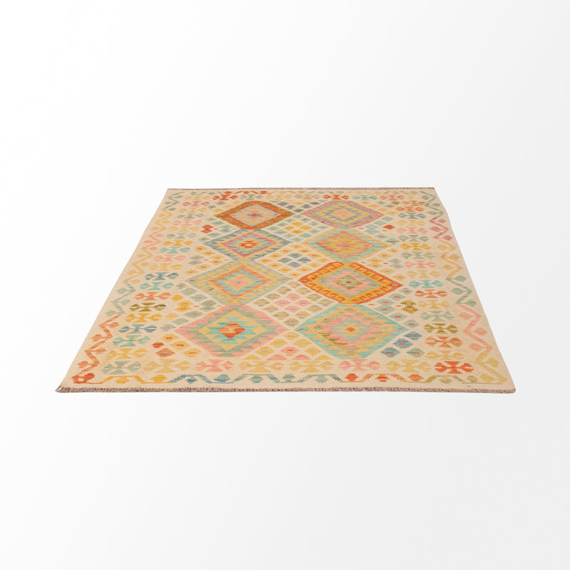 Kilim Maimana Tapete 208x145cm - Tapete de lã