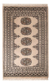 Tapete Paquistão 63x98cm - Tapete Oriental - Rectangular / Creme / 63 x 98 cm Rectangular