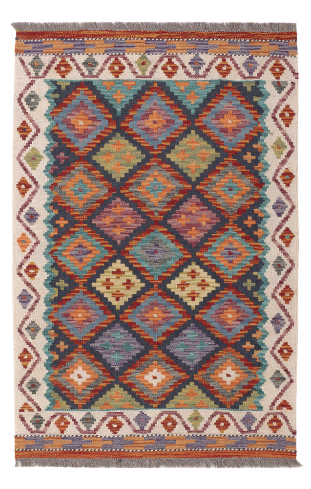 Kilim Maimana Tapete 124x82cm - Tapete de lã