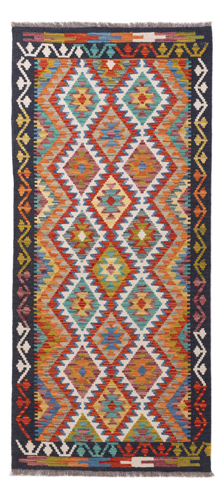 Corredor Tapete Kelim - Splash - 197 x 86 cm - multicolorido