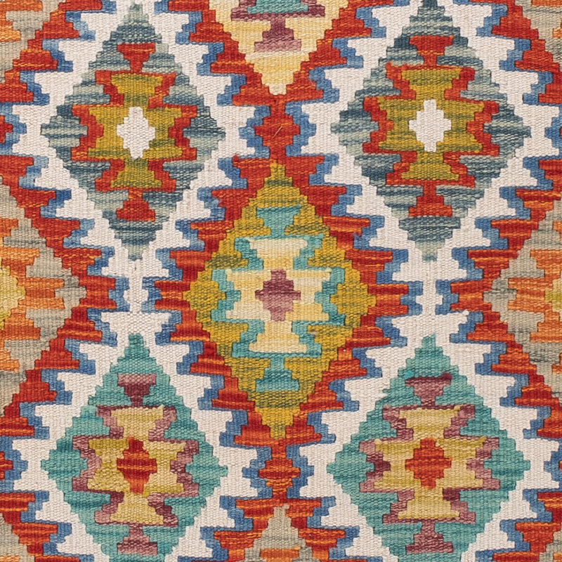 Corredor Tapete Kelim - Splash - 197 x 86 cm - multicolorido
