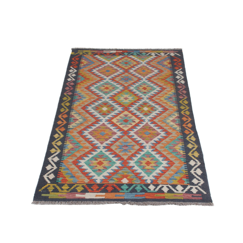Corredor Tapete Kelim - Splash - 197 x 86 cm - multicolorido