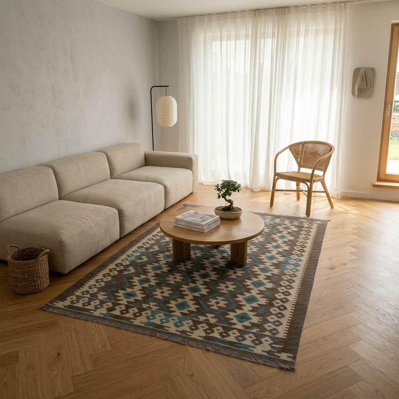 Kilim Maimana Tapete 190x147cm - Tapete de lã