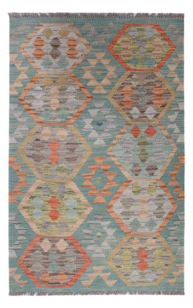 Kilim Maimana Tapete 126x80cm - Tapete de lã