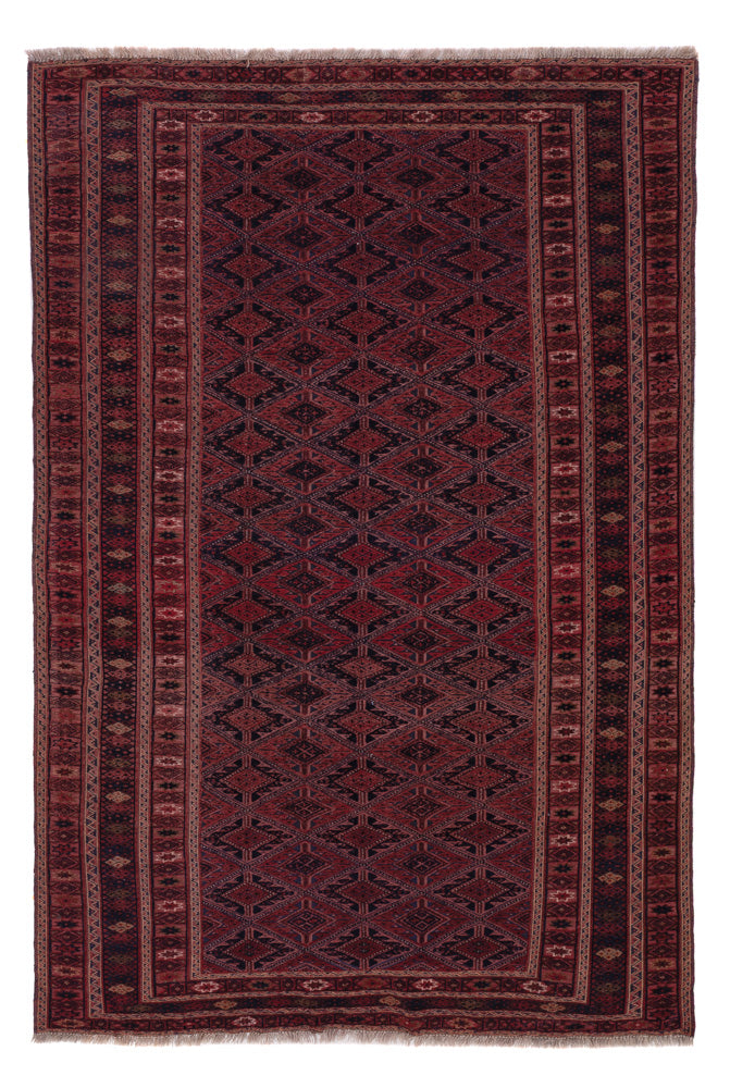 Kilim afegão Tapete 221x146cm