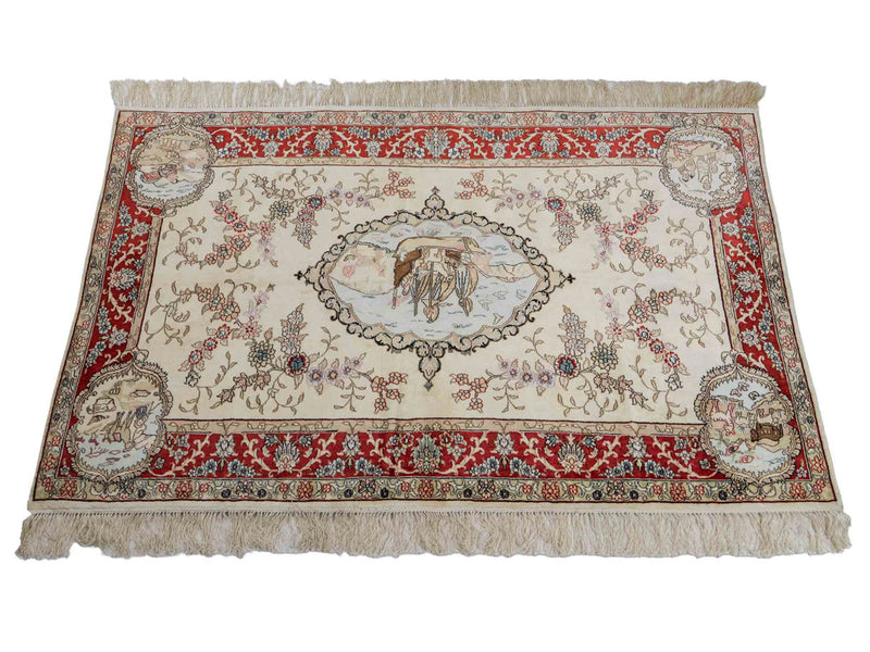 Seda chinesa Tapete 153x95cm - Tapete Oriental