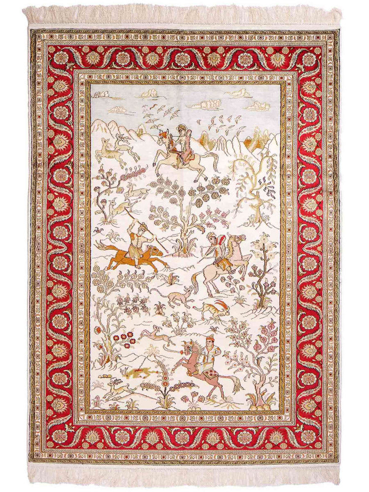 Seda chinesa Tapete 184x125cm - Tapete Oriental