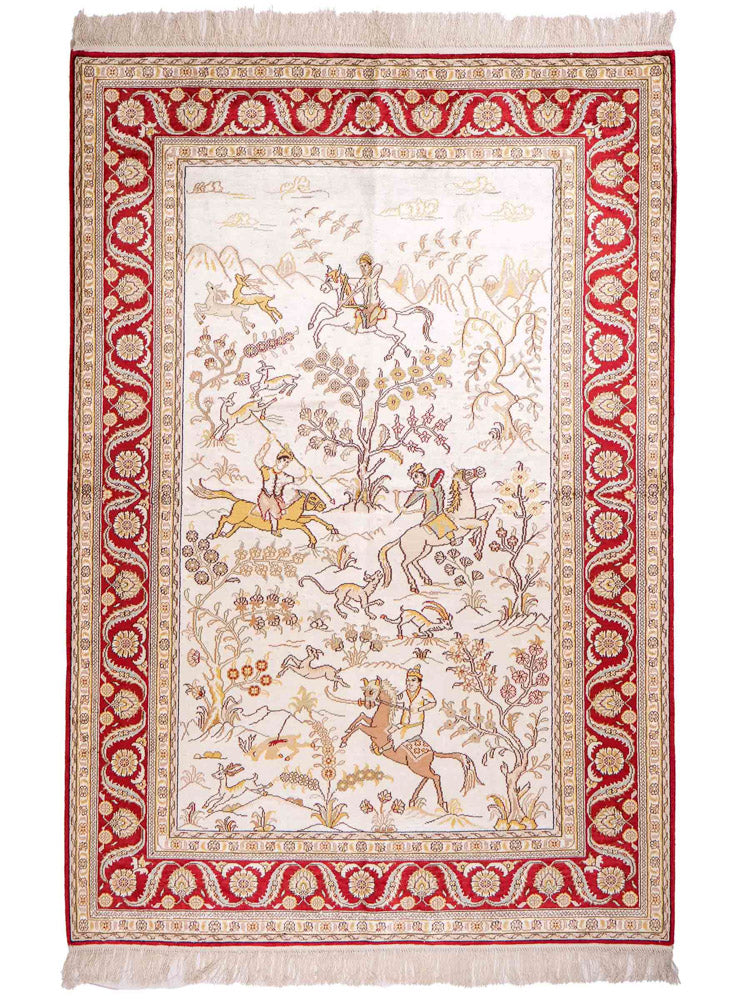 Seda chinesa Tapete 127x185cm - Tapete Oriental