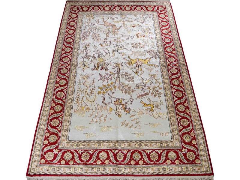 Seda chinesa Tapete 127x185cm - Tapete Oriental