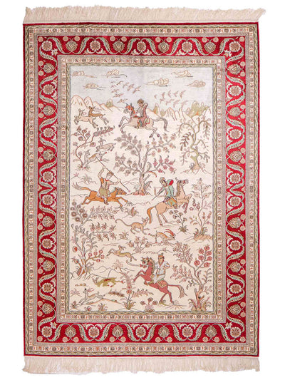 Seda chinesa Tapete 124x180cm - Tapete Oriental