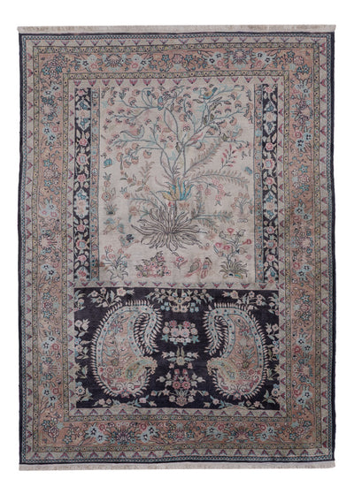 Seda da Caxemira Tapete 123x178cm - Tapete Oriental