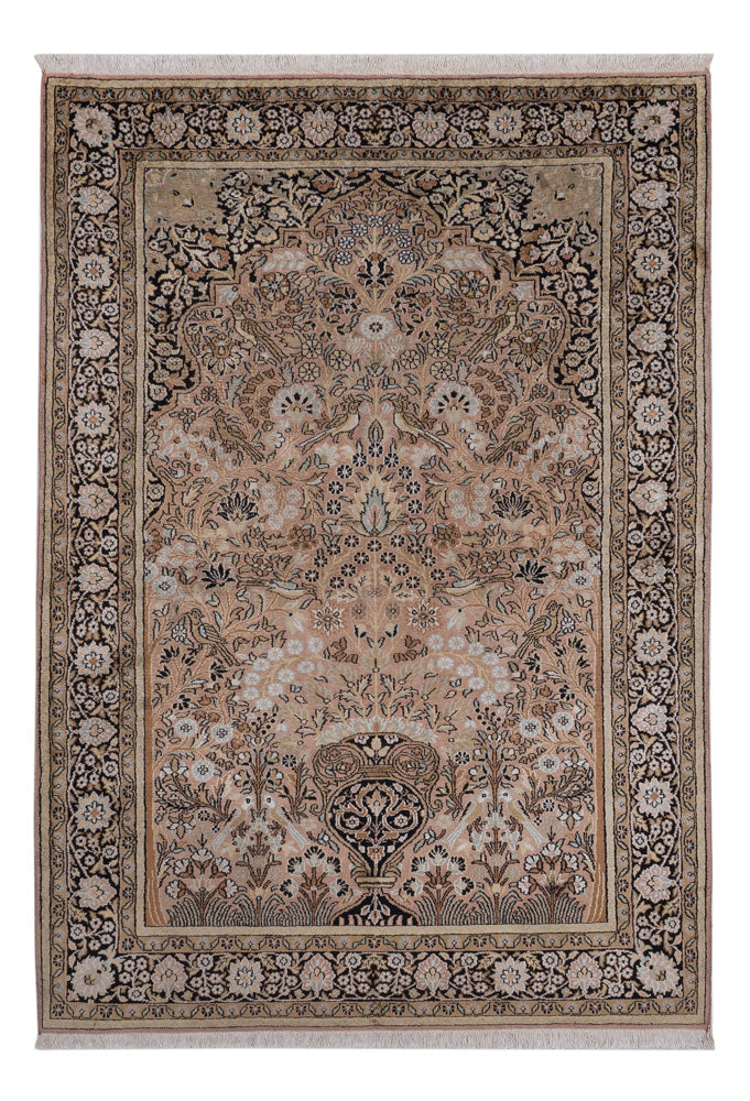 Seda da Caxemira Tapete 188x126cm - Tapete Oriental