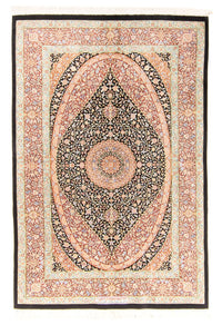 Seidenteppich - Ghom Seide - Premium - 154 x 101 cm - dunkelblau – product image