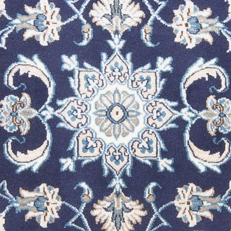 Tapete Persa - Nain - 137 x 71 cm - azul escuro