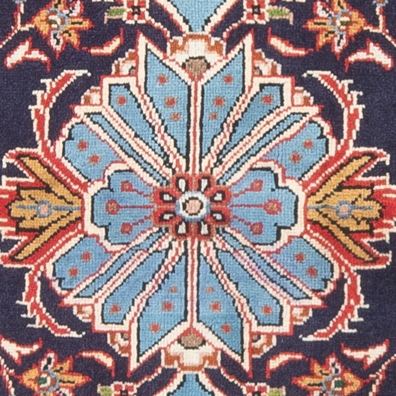 Tapete persa - Keshan - 128 x 64 cm - azul escuro