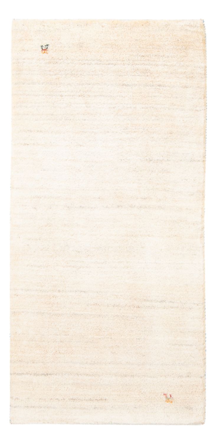 Tapete Gabbeh - Persa - 146 x 73 cm - branco natural