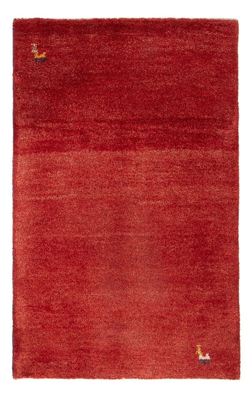 Tapete Gabbeh - Persa - 90 x 62 cm - vermelho