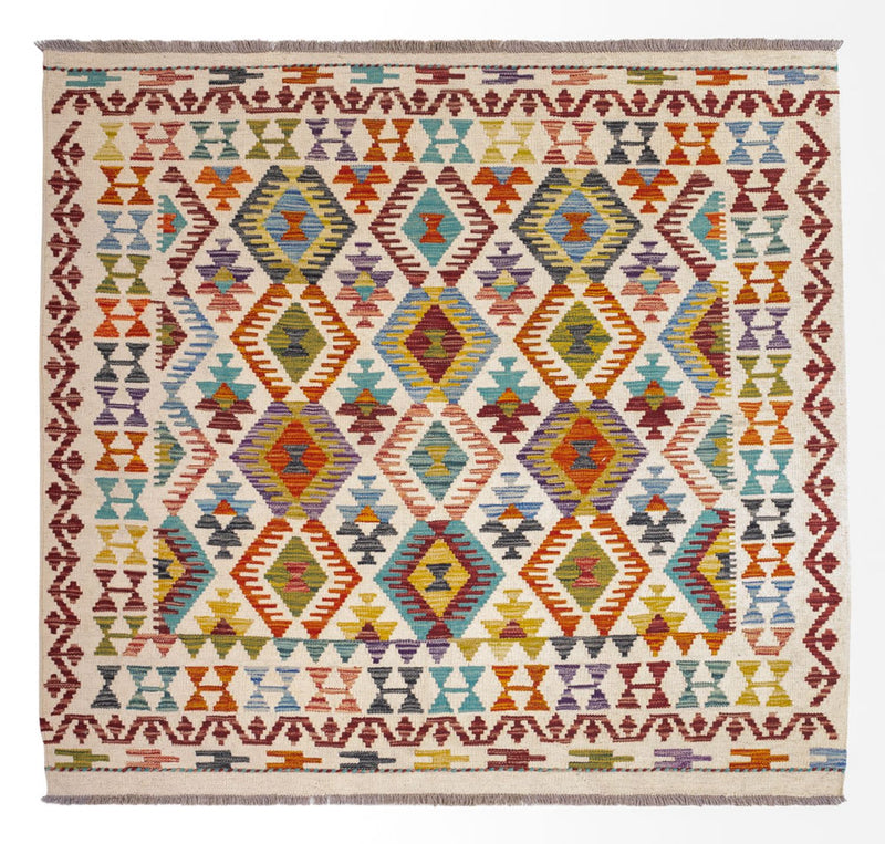 Kilim Maimana Tapete 154x143cm - Tapete de lã