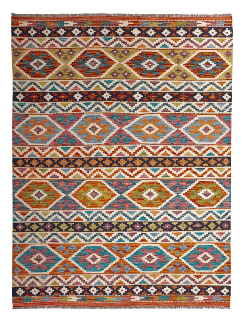 Tapete Kelim - Splash - 198 x 152 cm - multicolorido