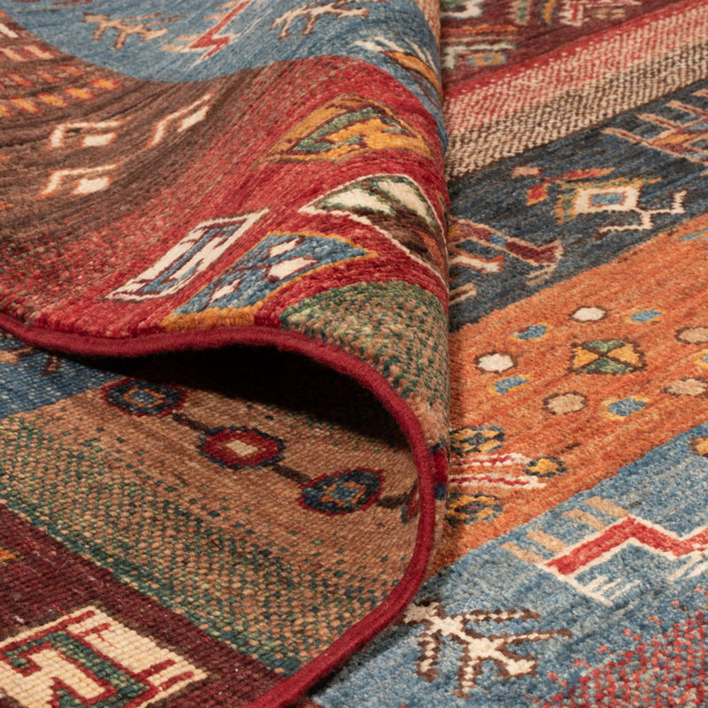 Tapete Gabbeh - Loribaft Persa - 244 x 176 cm - multicolorido