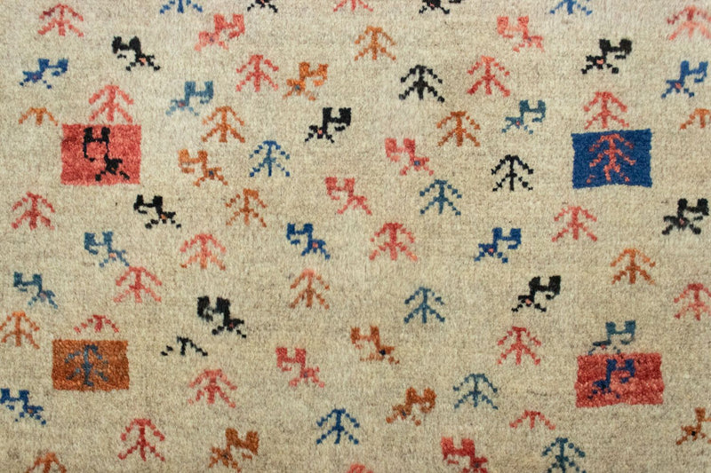 Gabbeh persa Tapete 128x73cm - Perserteppich Wollteppich
