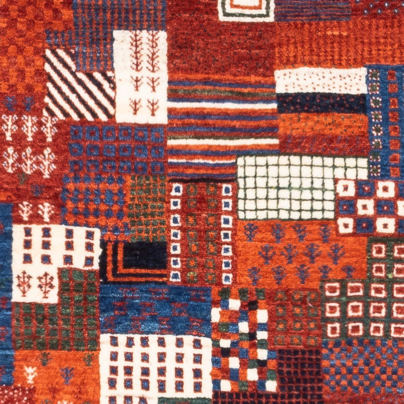 Tapete Gabbeh - Loribaft Persa - Real - 123 x 80 cm - multicolorido