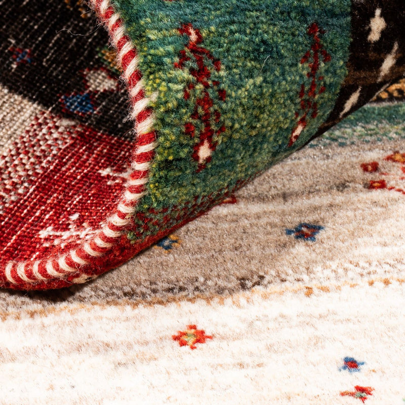 Tapete Gabbeh - Loribaft Persa - Real - 124 x 83 cm - multicolorido