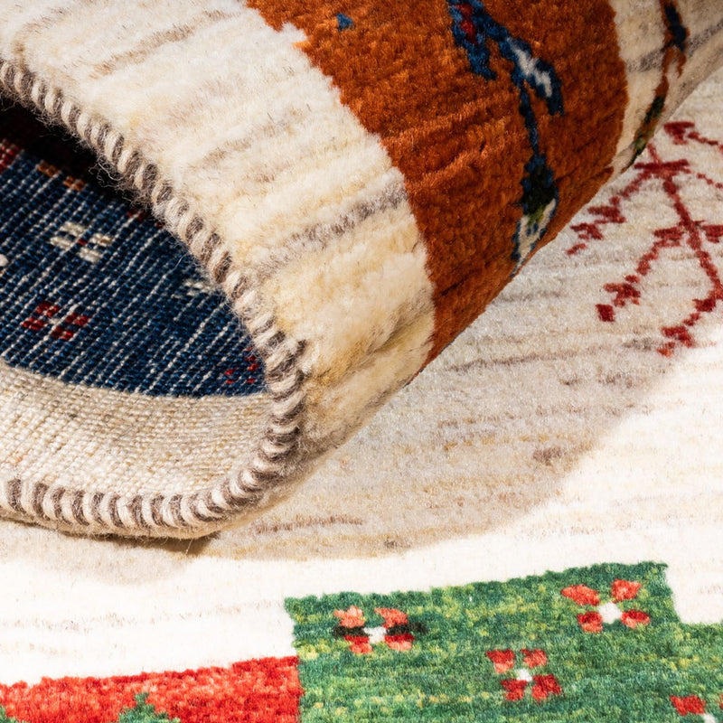 Tapete Gabbeh - Loribaft Persa - Real - 135 x 83 cm - multicolorido