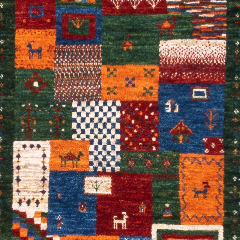 Tapete Gabbeh - Loribaft Persa - Real - 126 x 81 cm - multicolorido