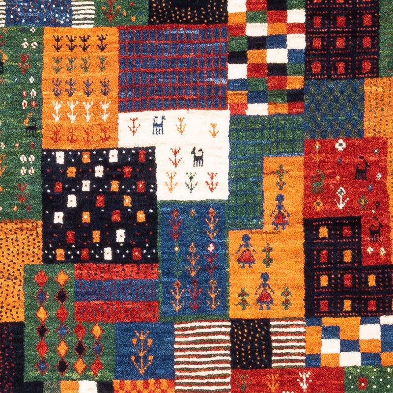 Tapete Gabbeh - Loribaft Persa - Real - 118 x 84 cm - multicolorido