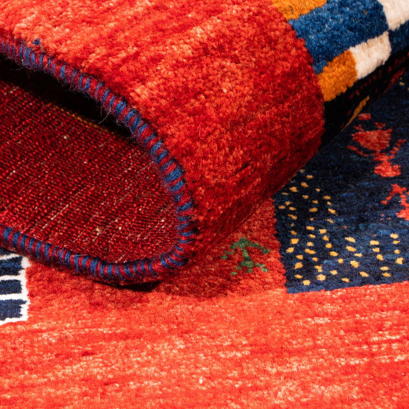 Tapete Gabbeh - Loribaft Persa - Real - 118 x 84 cm - multicolorido