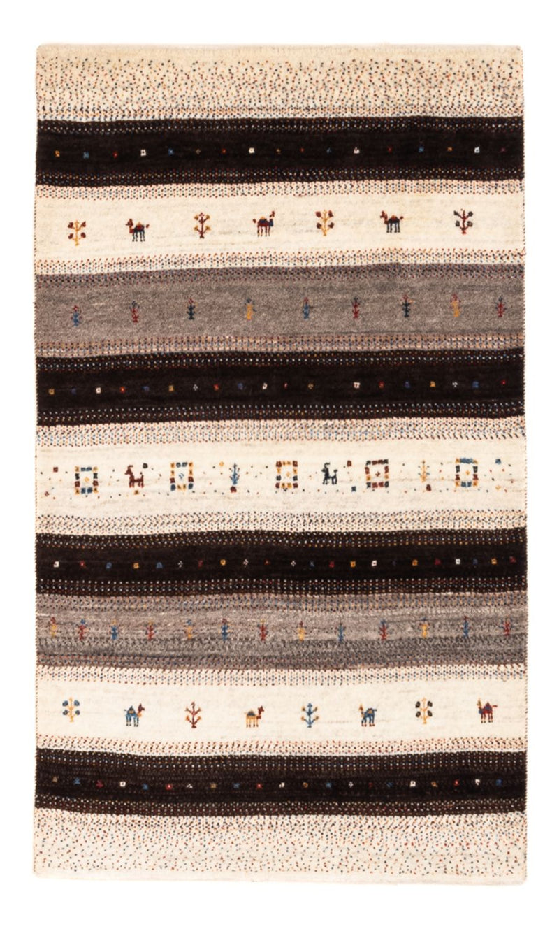 Tapete Gabbeh - Loribaft Persa - Real - 134 x 84 cm - castanho