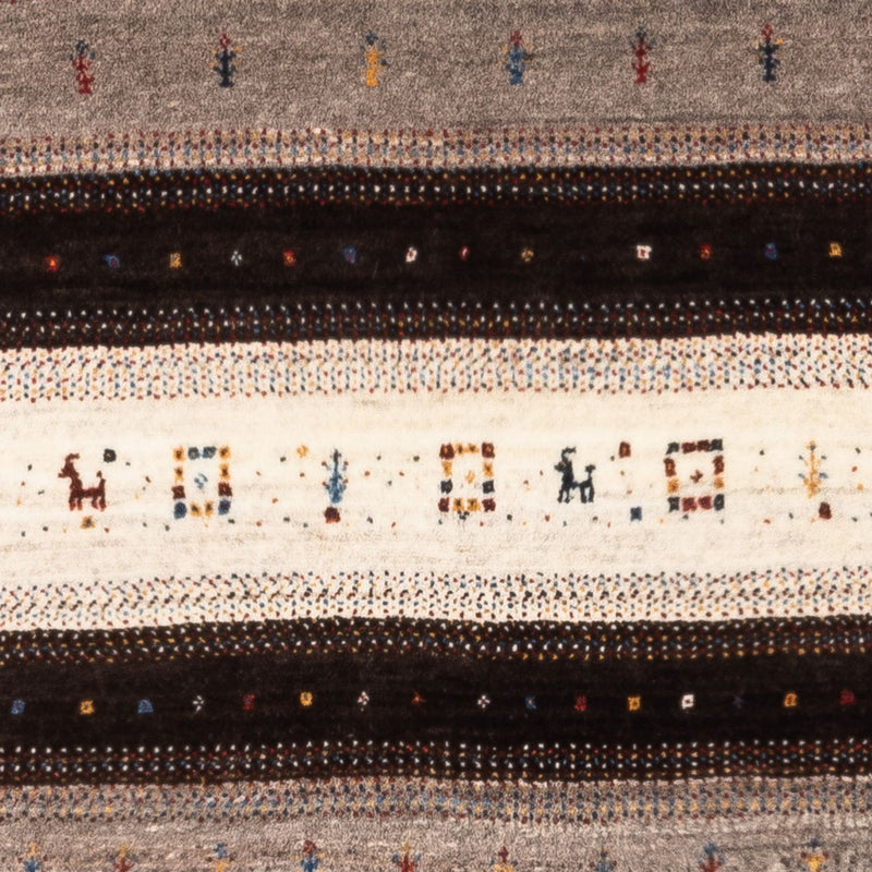 Tapete Gabbeh - Loribaft Persa - Real - 134 x 84 cm - castanho