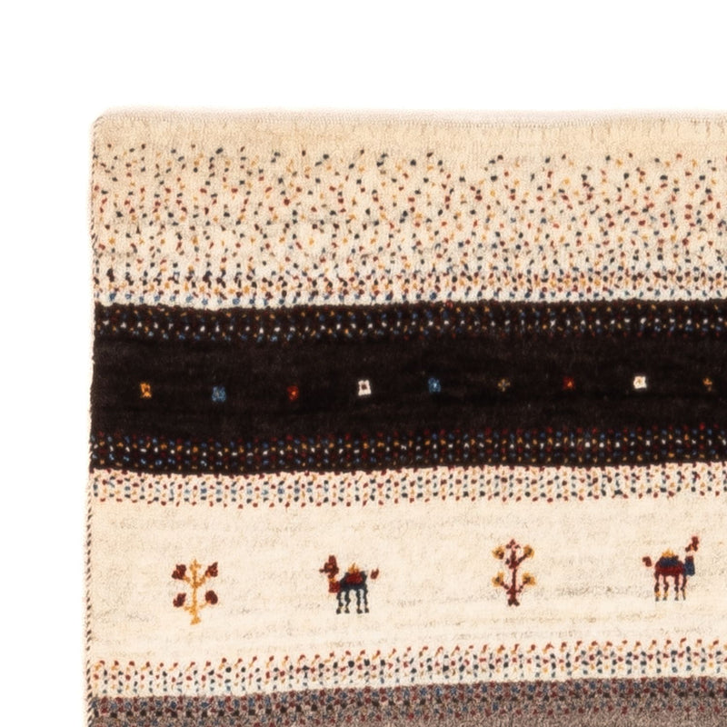 Tapete Gabbeh - Loribaft Persa - Real - 134 x 84 cm - castanho