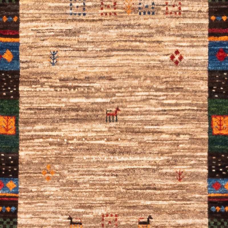 Tapete Gabbeh - Loribaft Persa - Real - 140 x 86 cm - multicolorido