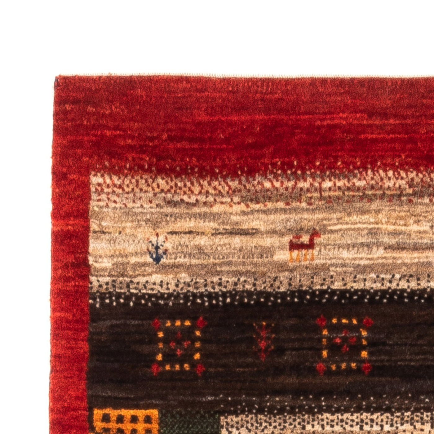 Tapete Gabbeh - Loribaft Persa - Real - 140 x 86 cm - multicolorido