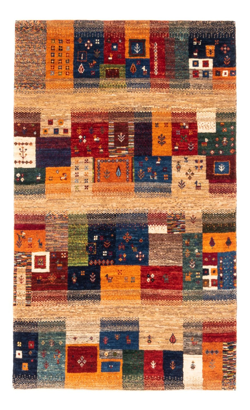 Tapete Gabbeh - Loribaft Persa - Real - 132 x 84 cm - multicolorido