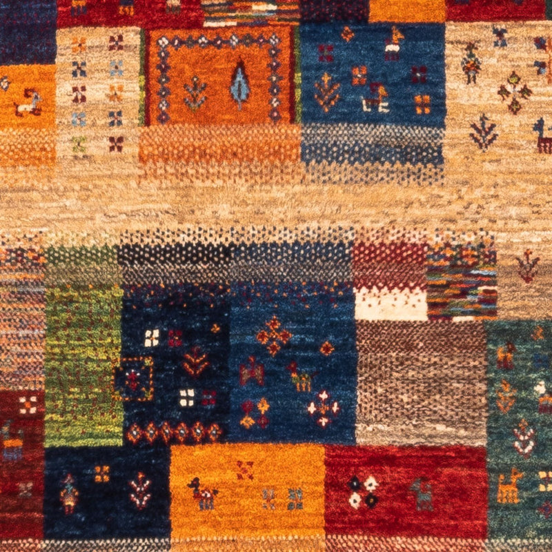 Tapete Gabbeh - Loribaft Persa - Real - 132 x 84 cm - multicolorido