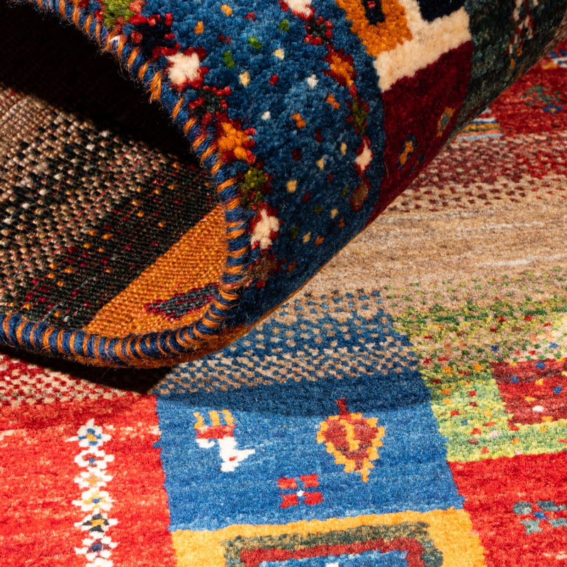 Tapete Gabbeh - Loribaft Persa - Real - 132 x 84 cm - multicolorido