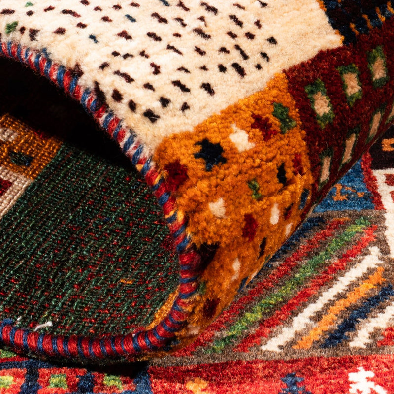 Tapete Gabbeh - Loribaft Persa - Real - 137 x 92 cm - multicolorido