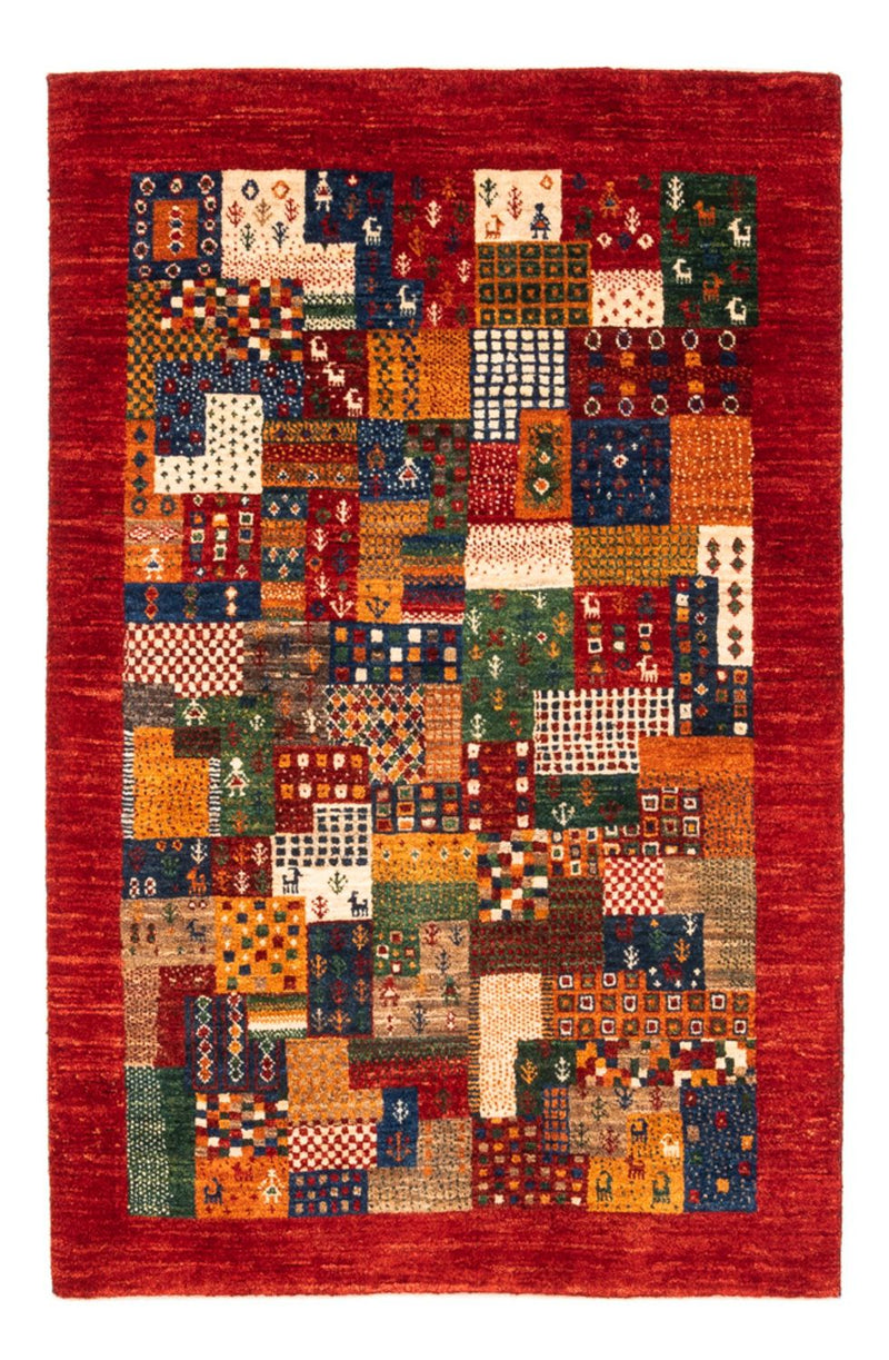 Tapete Gabbeh - Loribaft Persa - Real - 134 x 90 cm - multicolorido