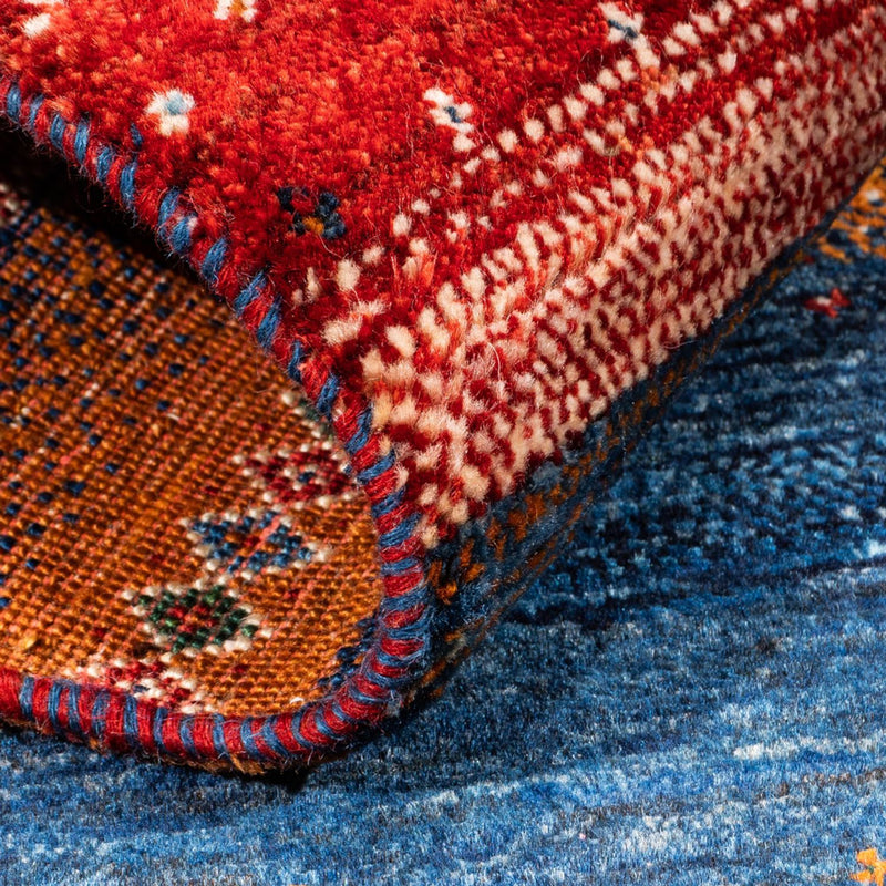 Tapete Gabbeh - Loribaft Persa - Real - 135 x 85 cm - multicolorido