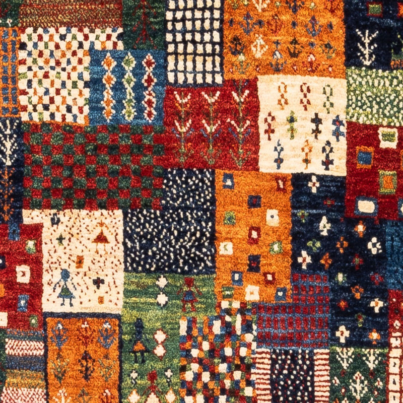 Tapete Gabbeh - Loribaft Persa - Real - 128 x 86 cm - multicolorido