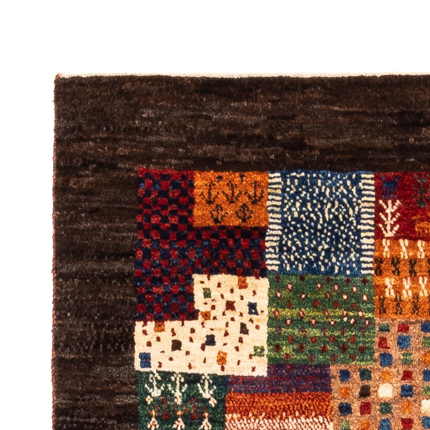Tapete Gabbeh - Loribaft Persa - Real - 128 x 86 cm - multicolorido