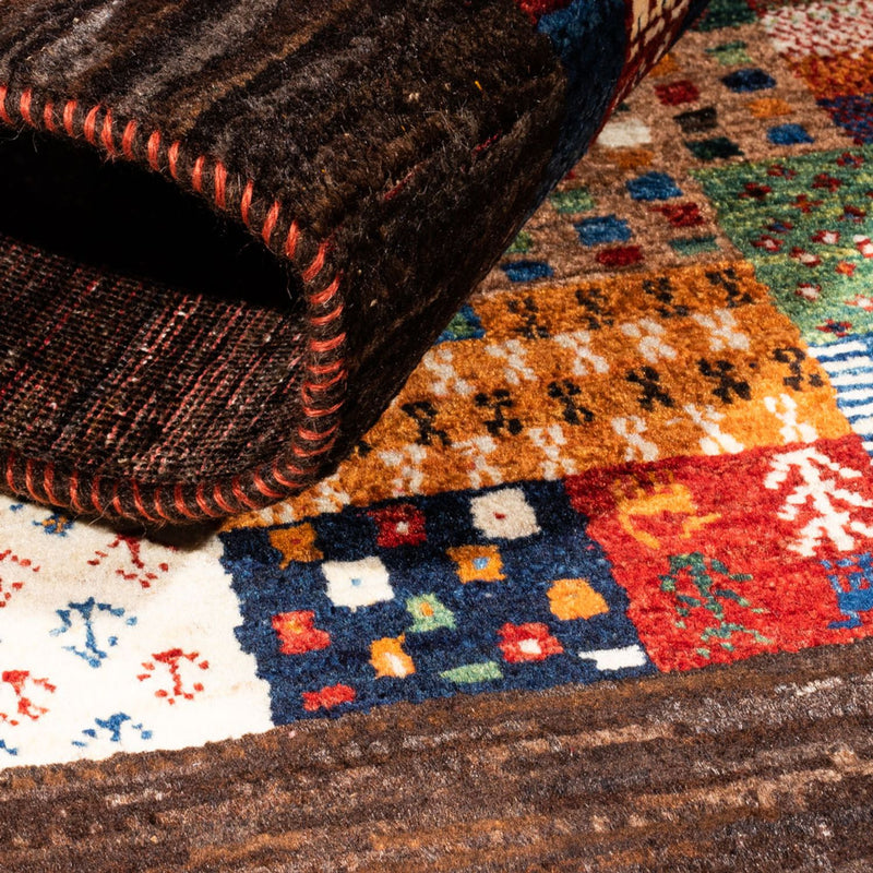 Tapete Gabbeh - Loribaft Persa - Real - 128 x 86 cm - multicolorido