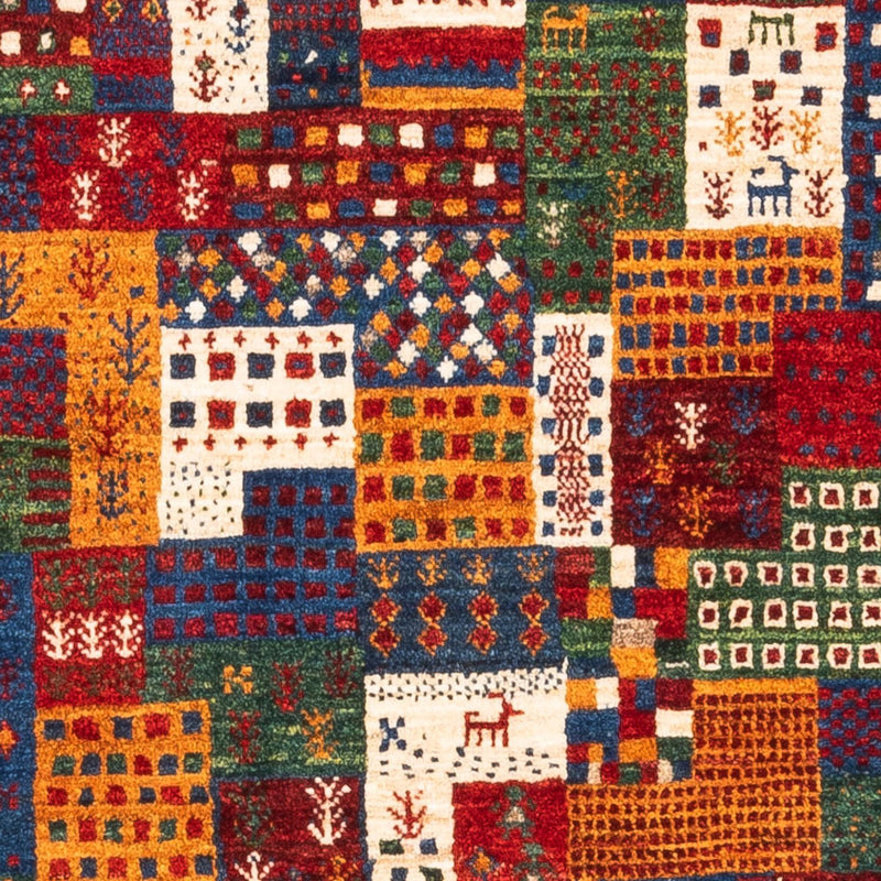 Tapete Gabbeh - Loribaft Persa - Real - 123 x 84 cm - multicolorido